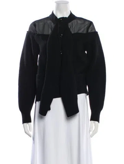 Pre-owned Sacai Wool Mock Neck Sweater In Neutral