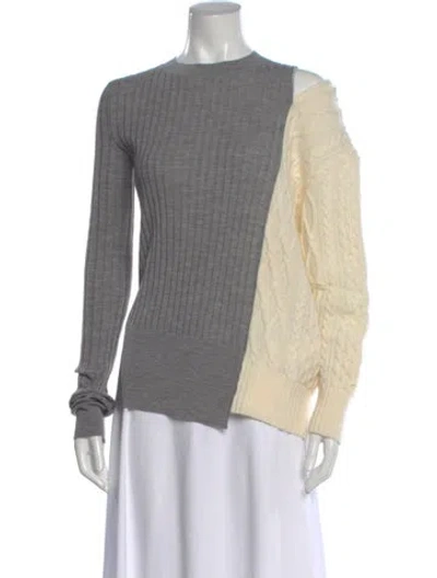 Pre-owned Sacai Wool Mock Neck Sweater W/ Tags In Gray