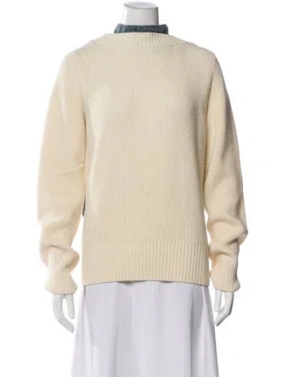 Pre-owned Sacai Wool Mock Neck Sweater W/ Tags In Neutral
