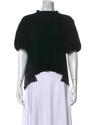 Pre-owned Sacai Wool Mock Neck Top In Black