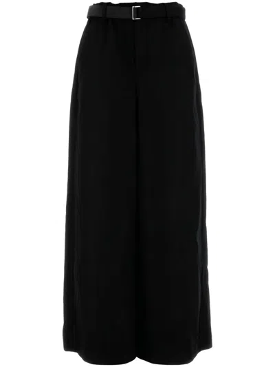 SACAI WOOL PALAZZO PANTS