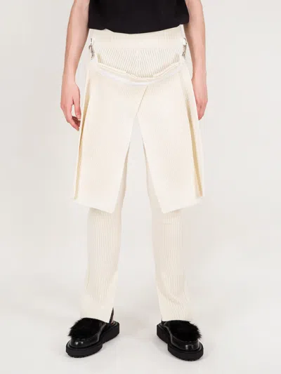Sacai Wool Pant Knit Off In White