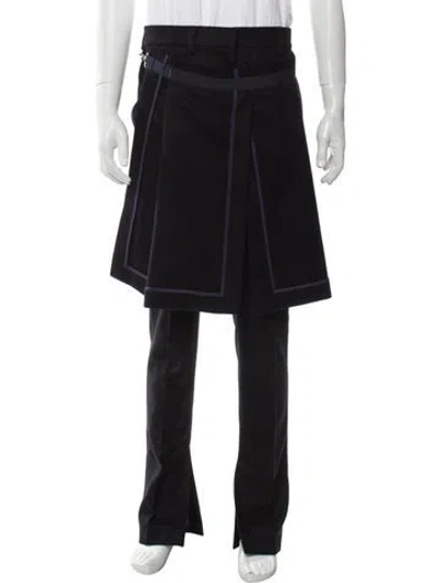 Pre-owned Sacai Wool Pants In Black