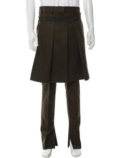 Pre-owned Sacai Wool Pants In Green