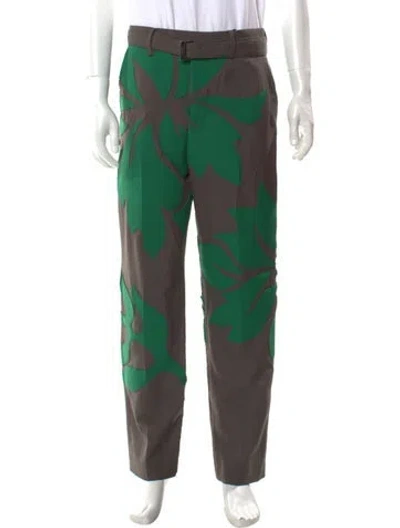 Pre-owned Sacai Wool Pants W/ Tags In Green
