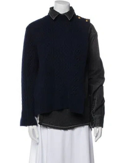 Pre-owned Sacai Wool Plaid Print Jacket In Black