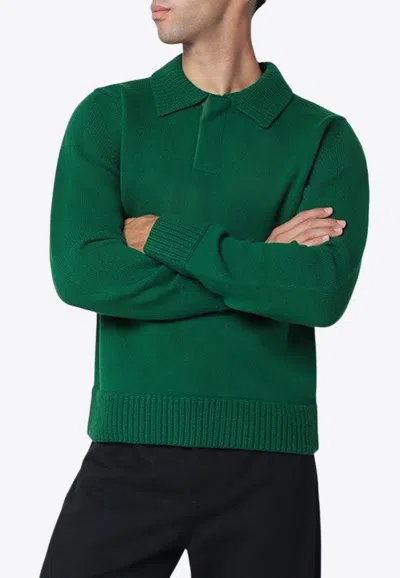 SACAI WOOL POLO SWEATER