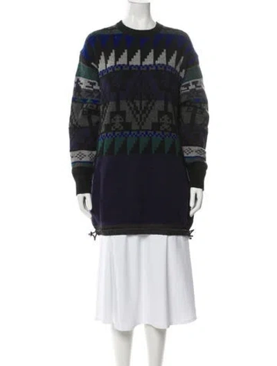 Pre-owned Sacai Wool Printed Sweater In Multi