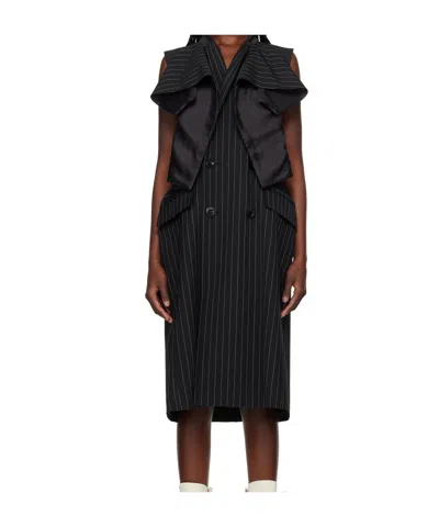 SACAI WOOL SILK SUITING DRESS