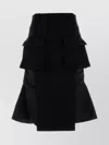 Sacai Wool Skirt With Cargo Pockets And Structured Silhouette