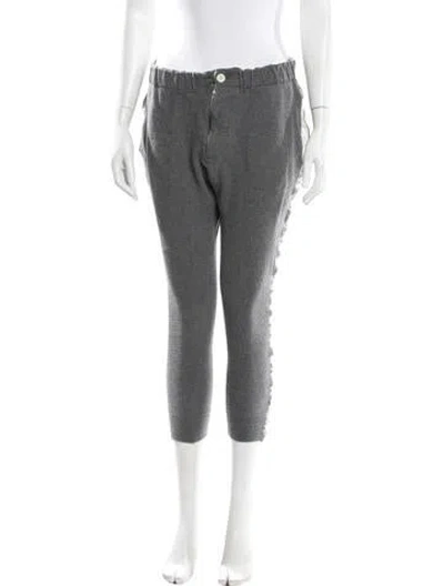 Pre-owned Sacai Wool Straight Leg Pants In Gray