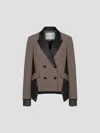 Sacai Wool Suiting Jacket In Multi