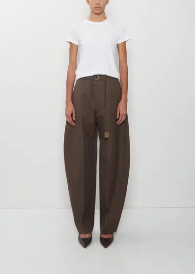 Sacai Casual Trousers With Belt Loops In Brown