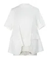 Sacai Wool Suiting X Cotton Knit Pullover In White