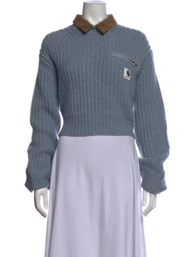Pre-owned Sacai Wool Sweater In Blue