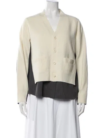 Pre-owned Sacai Wool Sweater In Gray