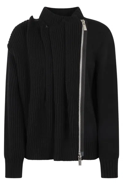 SACAI SACAI WOOL TURTLENECK SWEATER
