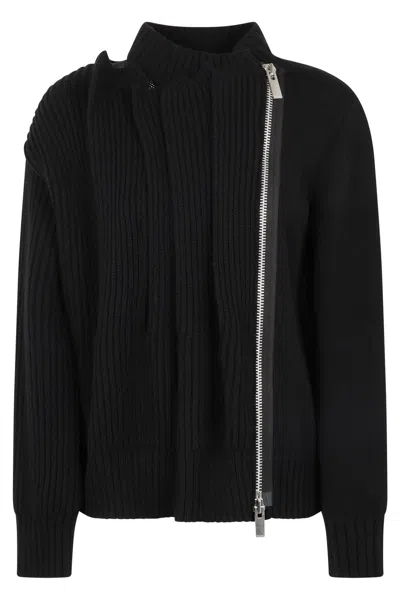 SACAI SACAI WOOL TURTLENECK SWEATER