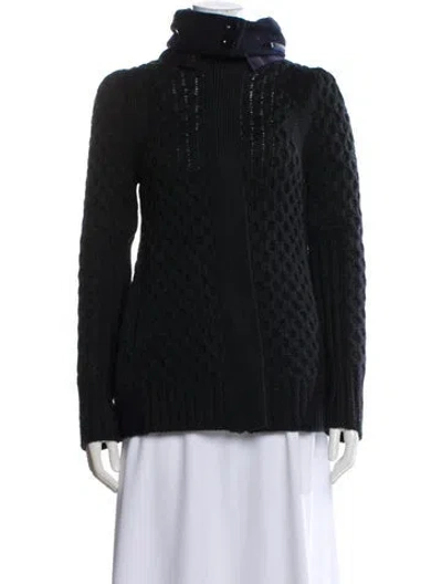 Pre-owned Sacai Wool Turtleneck Sweater In Black