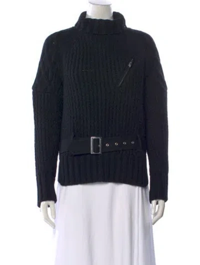 Pre-owned Sacai Wool Turtleneck Sweater In Black