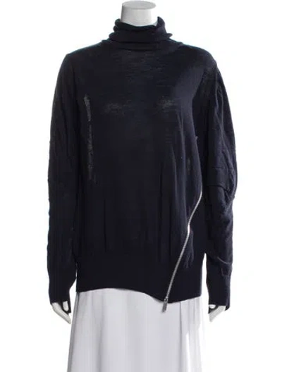 Pre-owned Sacai Wool Turtleneck Sweater In Black