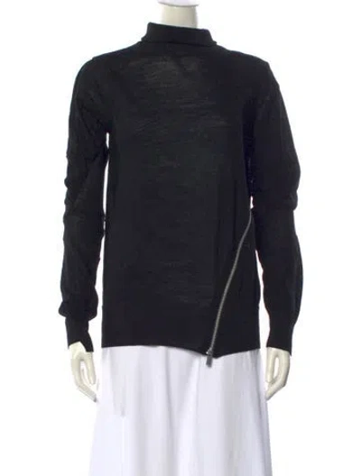 Pre-owned Sacai Wool Turtleneck Sweater In Blue