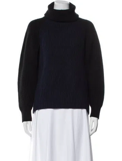 Pre-owned Sacai Wool Turtleneck Sweater In Blue