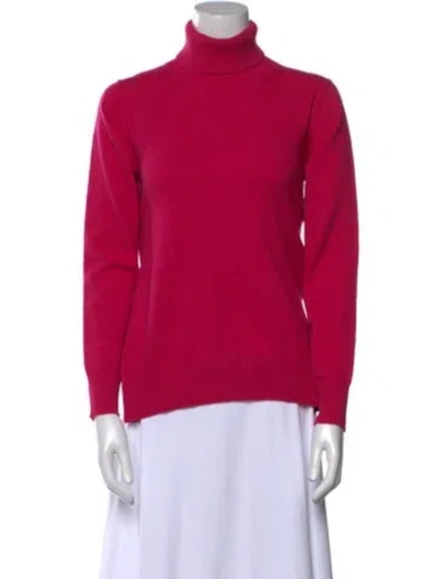 Pre-owned Sacai Wool Turtleneck Sweater In Pink
