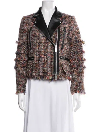 Pre-owned Sacai Wool Tweed Pattern Evening Jacket In Multi