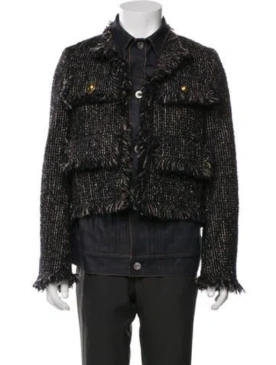 Pre-owned Sacai Wool Tweed Pattern Jacket In Multi