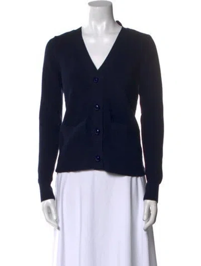 Pre-owned Sacai Wool V-neck Sweater In Black