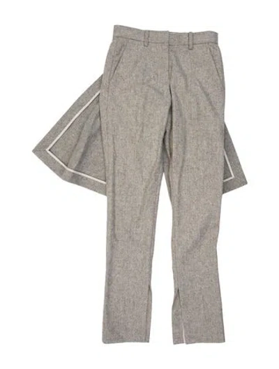 Pre-owned Sacai Wool Wide Leg Pants In Gray