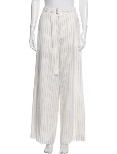 Pre-owned Sacai Wool Wide Leg Pants In Neutrals