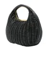 Sacai Woven Detail Tote Bag In Black