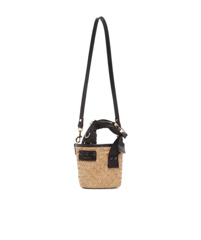 Sacai Woven Two-way Bag In Brown