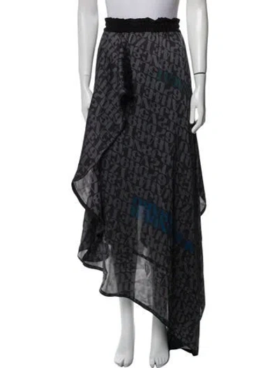 Pre-owned Sacai X Alexander Girard Long Skirt In Black