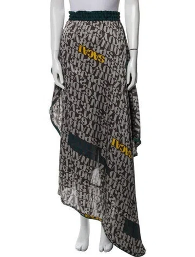 Pre-owned Sacai X Alexander Girard Long Skirt In Brown