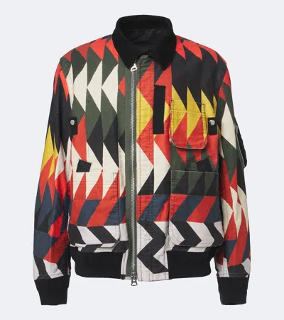 Sacai X A.p.c. Padded Printed Cotton Blouson Jacket In Multi