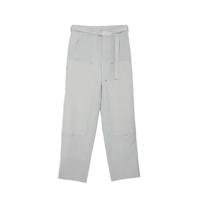 Sacai X Carhartt Belted Panelled Trousers In Gray