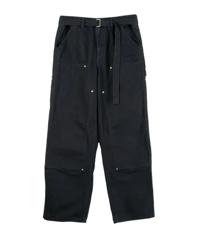 Sacai Xcarhartt Wip Belted Trousers In Blue