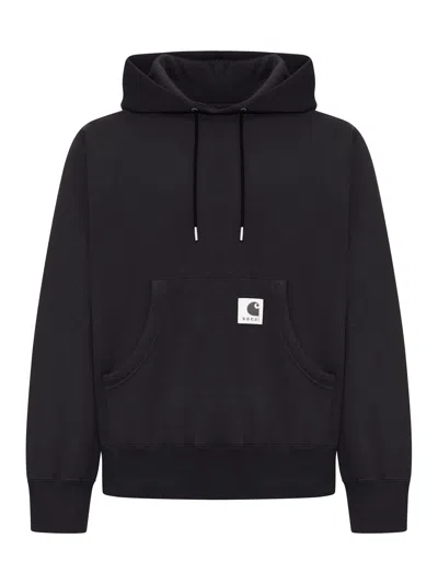 SACAI X CARHARTT CARHARTT WIP COTTON JERSEY HOODIE