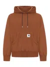 Sacai X Carhartt Carhartt Wip Cotton Jersey Hoodie In Brown