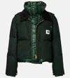 Sacai X Carhartt Wip Capsule Double-layer Jacket In Green