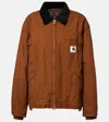 Sacai X Carhatt Cotton Canvas Puffer Jacket In Burgundy