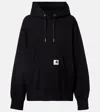 Sacai X Carhatt Cotton Jersey Hoodie In Black