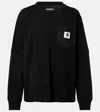 Sacai X Carhartt Cotton Jersey Sweatshirt In Black