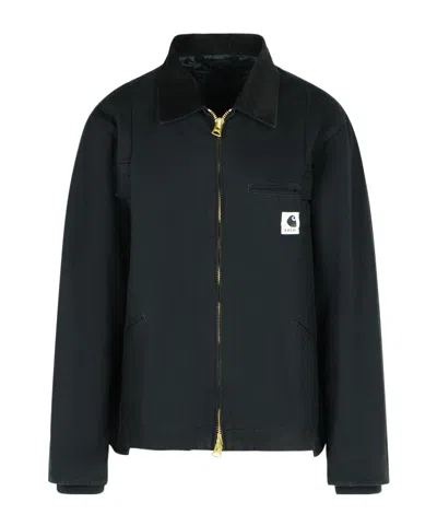 SACAI SACAI X CARHARTT LOGO PATCH ZIP-UP JACKET