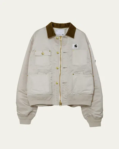 Sacai Coat Men Color White