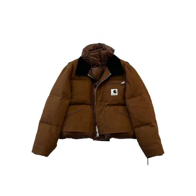 Sacai X Carhartt Fabric Jackets In Brown