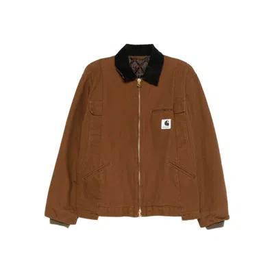 Sacai X Carhartt Fabric Jackets In Brown